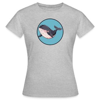 Vie marine Animal marin - T-shirt Femme - gris chiné - Devant - AI Model Female 172 dark (172cm)