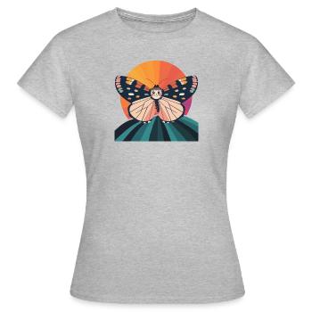 Papillon Animal de la forêt - T-shirt Femme - gris chiné - Devant - AI Model Female 172 dark (172cm)