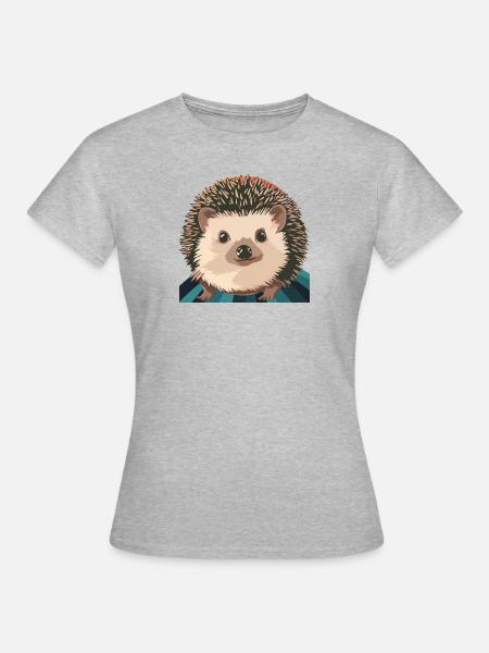 Igel Stachel - Frauen T-Shirt - Grau meliert