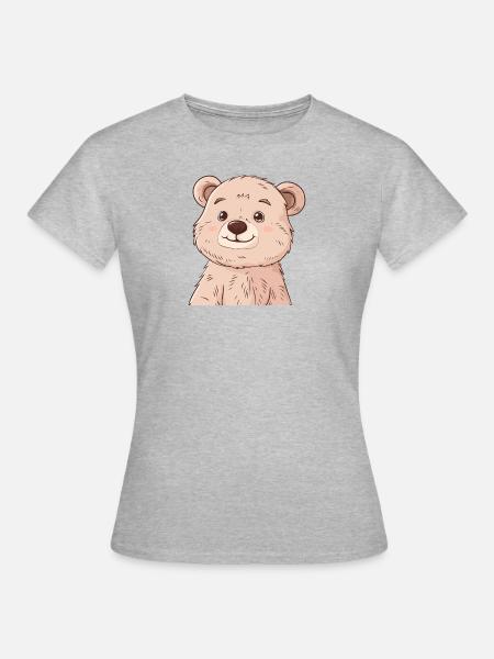 Baer Waldtier - Frauen T-Shirt - Grau meliert