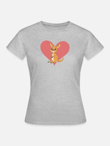 Kangaroo Melbourne Beuteltier - Frauen T-Shirt - Grau meliert
