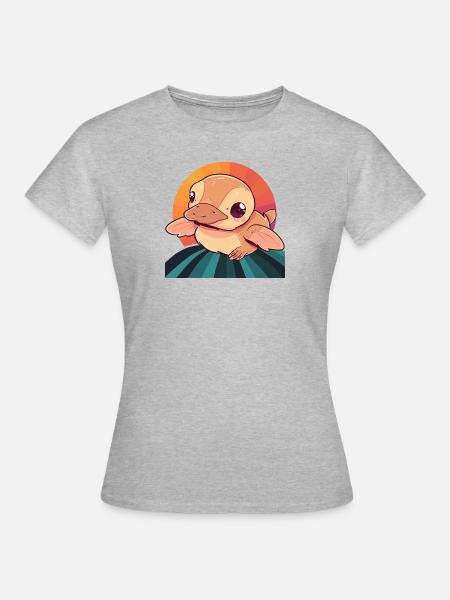Schnabel Vogel - Frauen T-Shirt - Grau meliert
