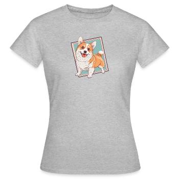 Chien Amoureux des chiens - T-shirt Femme - gris chiné - Devant - AI Model Female 172 dark (172cm)