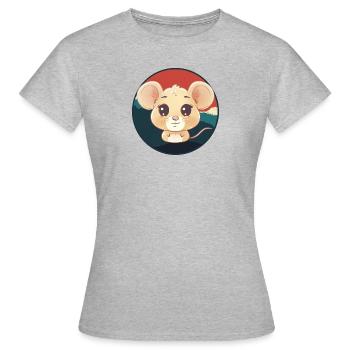 Souris Rongeur - T-shirt Femme - gris chiné - Devant - AI Model Female 172 dark (172cm)