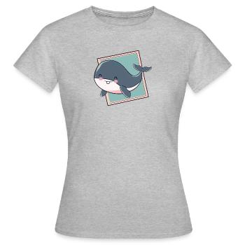 Meeresleben Unter Wasser - Frauen T-Shirt - Grau meliert - Vorne - AI Model Female 172 dark (172cm)