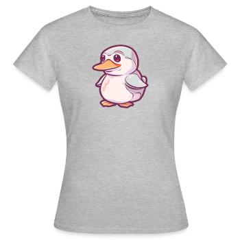 Quak Schnabel Vogel - Frauen T-Shirt - Grau meliert - Vorne - AI Model Female 172 dark (172cm)
