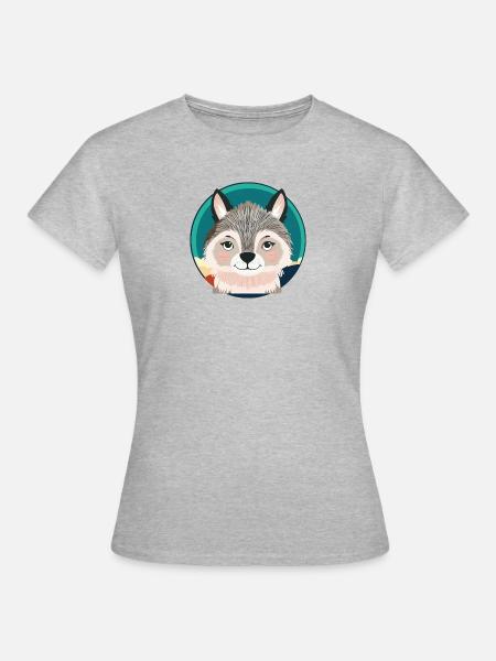 Wolf Rudel Wolfpack - Frauen T-Shirt - Grau meliert