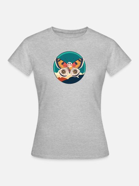 Schmetterling Waldbewohner Tierliebhaber - Frauen T-Shirt - Grau meliert