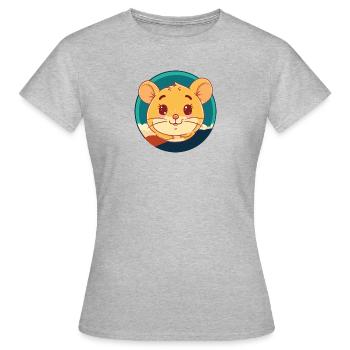 Souris Rongeur - T-shirt Femme - gris chiné - Devant - AI Model Female 172 dark (172cm)