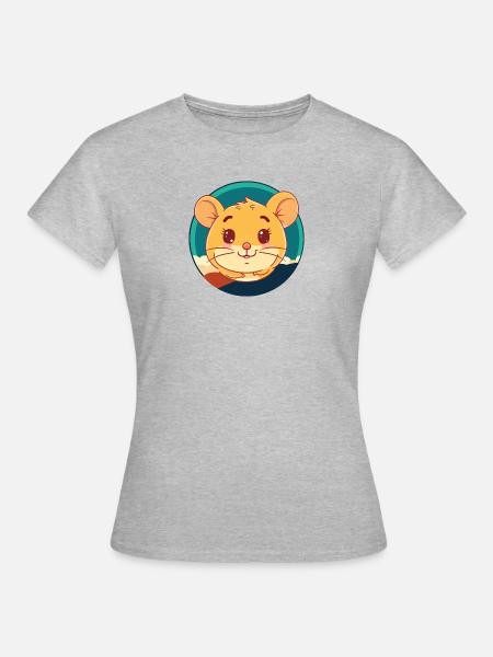 Mäuse Nagetier - Frauen T-Shirt - Grau meliert