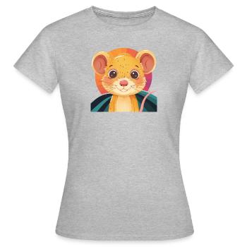 Souris Souris - T-shirt Femme - gris chiné - Devant - AI Model Female 172 dark (172cm)