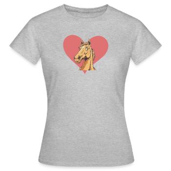 Pferd Pferdemist - Frauen T-Shirt - Grau meliert - Vorne - AI Model Female 172 dark (172cm)