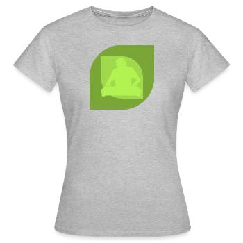 DJ Techno Discjockey - Frauen T-Shirt - Grau meliert - Vorne - AI Model Female 172 dark (172cm)