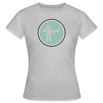 Flight Attendant Aircraft - Women's T-Shirt - heather grey - Front - AI Model Female 172 dark (172cm)