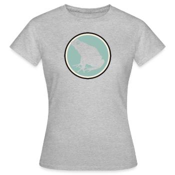 Frosch Quak Molch - Frauen T-Shirt - Grau meliert - Vorne - AI Model Female 172 dark (172cm)