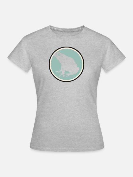 Frosch Quak Molch - Frauen T-Shirt - Grau meliert