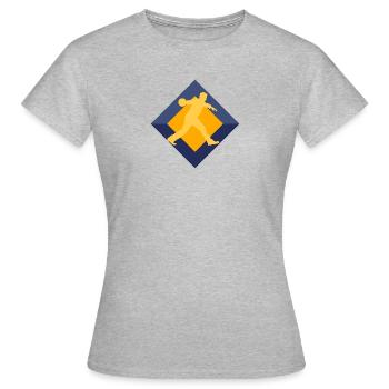 Bowling Bowler Pin - Frauen T-Shirt - Grau meliert - Vorne - AI Model Female 172 dark (172cm)