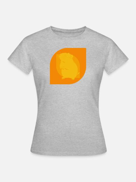 Hamster Nagetier Tierchen - Frauen T-Shirt - Grau meliert