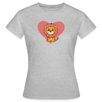 Loewe Leo - T-shirt Femme - gris chiné - Devant - AI Model Female 172 dark (172cm)