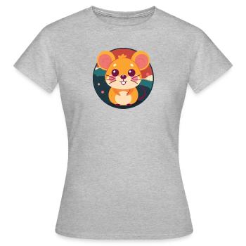 Souris Souris - T-shirt Femme - gris chiné - Devant - AI Model Female 172 dark (172cm)