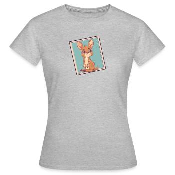 Kaenguru Melbourne Sydney - Frauen T-Shirt - Grau meliert - Vorne - AI Model Female 172 dark (172cm)