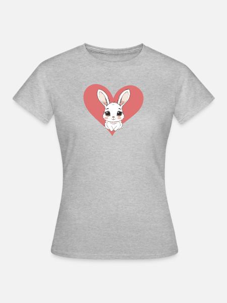 Hasenzahn Hase - Frauen T-Shirt - Grau meliert