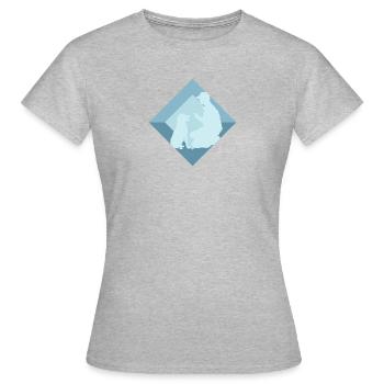 Hundetrainer Hundeerziehung Hundesport - Frauen T-Shirt - Grau meliert - Vorne - AI Model Female 172 dark (172cm)