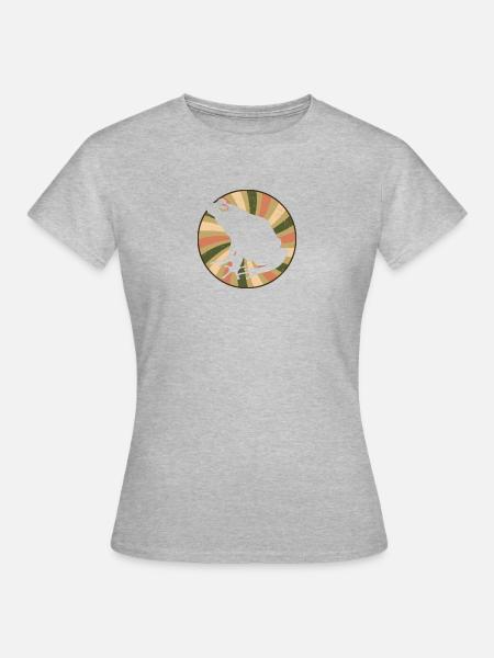 Frosch Amphibie Teich - Frauen T-Shirt - Grau meliert