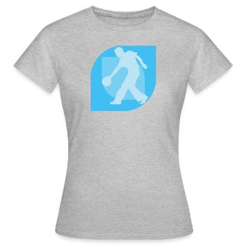 Bowling Bowler Strike - Frauen T-Shirt - Grau meliert - Vorne - AI Model Female 172 dark (172cm)
