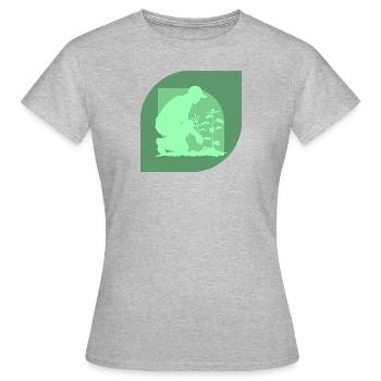 Jardinage Horticulture Fleur - T-shirt Femme - gris chiné - Devant - AI Model Female 172 dark (172cm)