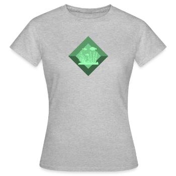 Calmar d’eau d’aquarium - T-shirt Femme - gris chiné - Devant - AI Model Female 172 dark (172cm)