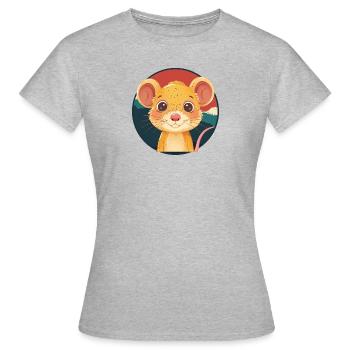 souris souris - T-shirt Femme - gris chiné - Devant - AI Model Female 172 dark (172cm)