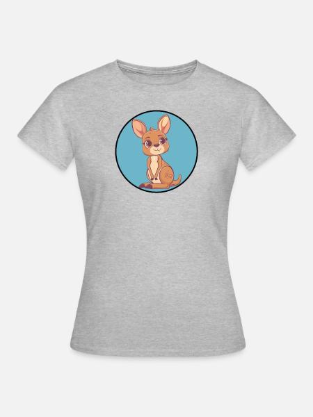 Kaenguru Sydney - Frauen T-Shirt - Grau meliert