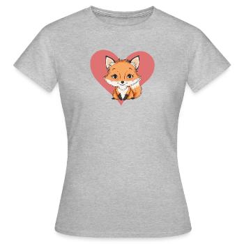 Renards, renards, habitants de la forêt - T-shirt Femme - gris chiné - Devant - AI Model Female 172 dark (172cm)