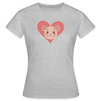 Souris Souris Souris - T-shirt Femme - gris chiné - Devant - AI Model Female 172 dark (172cm)