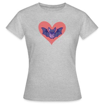Fledermaus Tierliebhaber - Frauen T-Shirt - Grau meliert - Vorne - AI Model Female 172 dark (172cm)
