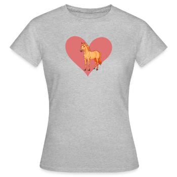 Cheval Chevaux Cavalier - T-shirt Femme - gris chiné - Devant - AI Model Female 172 dark (172cm)