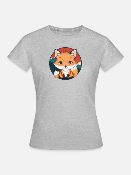 Fuchs Füchse - Frauen T-Shirt - Grau meliert