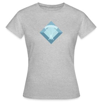 Skydiving Base Jumping Luft - Frauen T-Shirt - Grau meliert - Vorne - AI Model Female 172 dark (172cm)