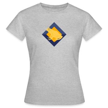 Frosch Quak - Frauen T-Shirt - Grau meliert - Vorne - AI Model Female 172 dark (172cm)