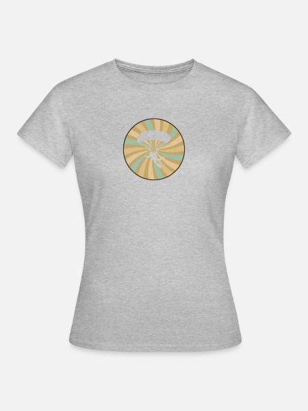 Skydiving Parachuting Freifall - Frauen T-Shirt - Grau meliert