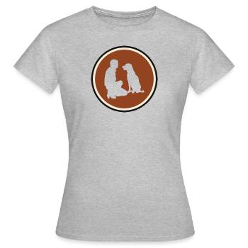 Hundetrainer Hundetraining - Frauen T-Shirt - Grau meliert - Vorne - AI Model Female 172 dark (172cm)