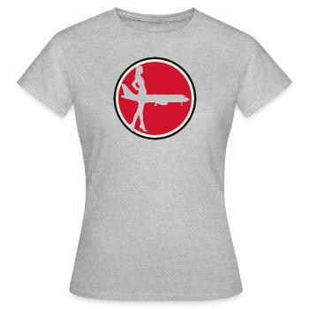 Hôtesse de l’air Hôtesse de l’air Hôtesse de l’air - T-shirt Femme - gris chiné - Devant - AI Model Female 172 dark (172cm)