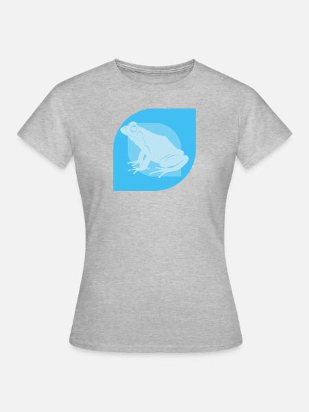 Frosch Teich Laubfrosch - Frauen T-Shirt - Grau meliert