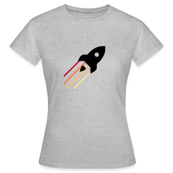 Rocket - Frauen T-Shirt - Grau meliert - Vorne - AI Model Female 172 dark (172cm)