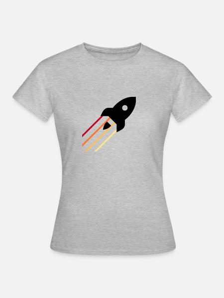 Rocket - Frauen T-Shirt - Grau meliert