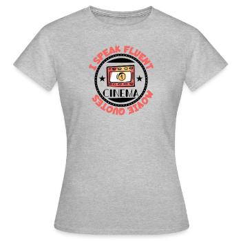 Movie Movies Vintage Cinema - Women's T-Shirt - heather grey - Front - AI Model Female 172 dark (172cm)