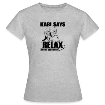 Karl Marx - Frauen T-Shirt - Grau meliert - Vorne - AI Model Female 172 dark (172cm)