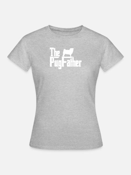 Das Mops-lustige Mops-Hundebesitzer-Mops-Vater-Geschenk - Frauen T-Shirt - Grau meliert