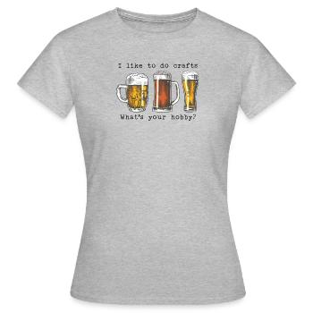 L'eau houblon malt levure bière brasser homebrewers - T-shirt Femme - gris chiné - Devant - AI Model Female 172 dark (172cm)
